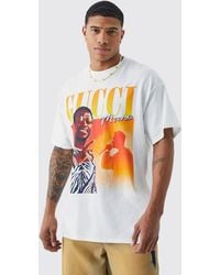 BoohooMAN - Oversize T-Shirt mit lizenziertem Gucci Mane Print - Lyst