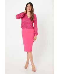 Wallis - Lace Overlay Two - Lyst