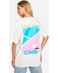 Boohoo Oversized Monte Carlo Cigar Club T-Shirt in White | Lyst