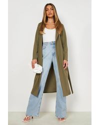 Boohoo Belted Longline Duster - Multicolour