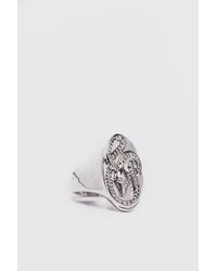 Boohoo Snake Signet Ring - Mettallic