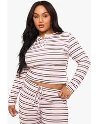 Boohoo - Plus Long Sleeve Button Down Top - Lyst