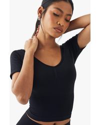 Boohoo - Premium Sculpt Seamless Short Sleeve Top - Lyst