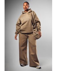 Boohoo - Pantalón Deportivo Plus Con Aplique Dsgn Studio - Lyst