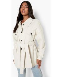 Belted Shacket for Women - Up to 76 