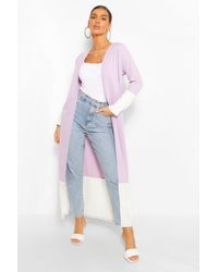 Boohoo Colour Block Maxi Kimono - Multicolour