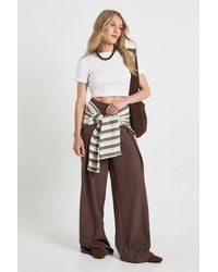 Boohoo - Tall Woven Pleated Wide Leg Trouser - Lyst