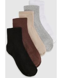 Boohoo - Plain Tonal 5 Pack Ankle Sport Socks - Lyst