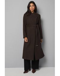 Wallis - Belted Maxi Coat - Lyst