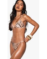 Boohoo - Premium Swim Tie Dye Hot Fix Tanga Brief - Lyst