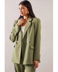 Wallis - Double Breasted Button Detail Blazer - Lyst