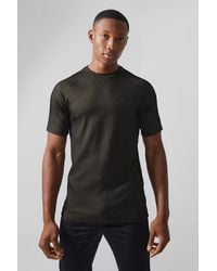 BoohooMAN - Active Muscle Fit Ribbed Raglan T-shirt - Lyst