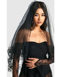 Boohoo - Velo De Encaje Para Halloween Negro - Lyst