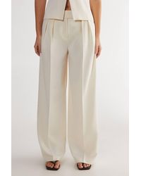 Nasty Gal - Essentials Pleat Front Tailored Straight Leg Pants - Lyst