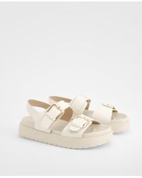 Boohoo - Buckle Detail Chunky Dad Sandals - Lyst