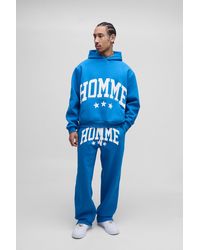 Boohoo - Chándal Oversize Recto Con Capucha Y Estampado Homme - Lyst