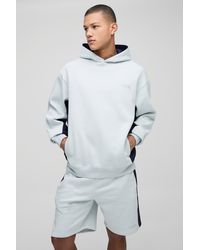 BoohooMAN - Oversized Man Colour Block Short Tracksuit - Lyst