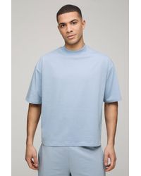 Boohoo - Camiseta Oversize Recta Con Cuello Extendido - Lyst