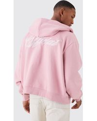 BoohooMAN - Official Boxy Fit Zip Through Hoodie - Lyst