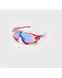 BoohooMAN - Racer Mirror Lens Sunglasses - Lyst
