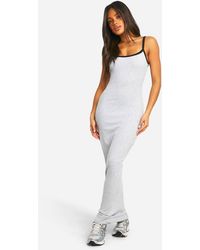 Boohoo - Contrast Binding Strappy Maxi Dress - Lyst