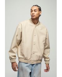 BoohooMAN - Weiche Oversize PU-Bomberjacke - Lyst
