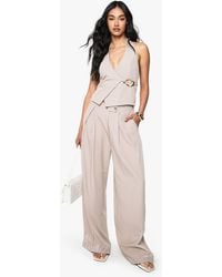 Boohoo - Hardware Detail Tailored Fluid Trousers - Lyst