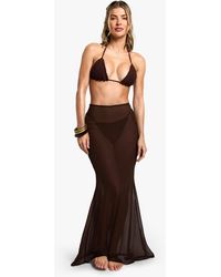 Boohoo - Beachwear Essentials Maxi Skirt - Lyst