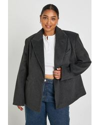 Boohoo - Plus Single Breasted Oversized Blazer - Lyst