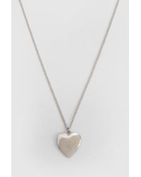 Boohoo - Heart Pendant Necklace - Lyst