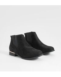 Boohoo - Wide Fit Panel Detail Ankle Boot - Lyst