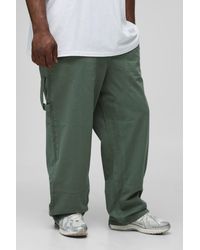 BoohooMAN - Plus Washed Relaxed Fit Carpenter Panel Pants - Lyst