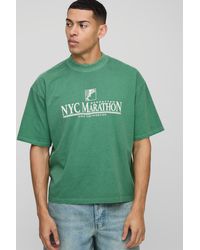Boohoo - Camiseta Oversize Recta Nyc Marathon Leisure - Lyst