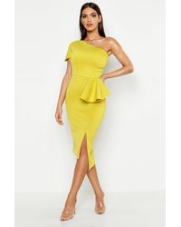 Liu Jo Synthetic Midi Dress in Yellow Womens Clothing Dresses Cocktail and party dresses 