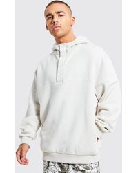Mens Funnel Neck Hoodie for Men - Up to 