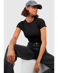 Boohoo - Tall Cap Sleeve Fitted Cotton T-shirt - Lyst