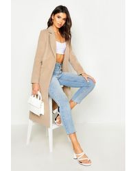 Boohoo Womens Eng anliegender Mantel - Blau