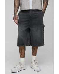 BoohooMAN - Tall Carpenter Detail Denim Jorts - Lyst