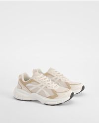 Boohoo - Contrast Stripe Chunky Sporty Dad Sneakers - Lyst