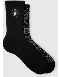 BoohooMAN - 2 Pack Halloween Spider Socks - Lyst