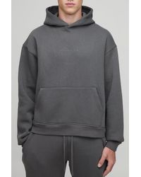 Boohoo - Basic Bm Signature Oversized Boxy Hoodie - Lyst