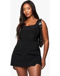 Boohoo - Plus Bengaline Wrap Skort - Lyst
