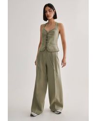 Nasty Gal - Premium Tailored Belted Trouser - Lyst