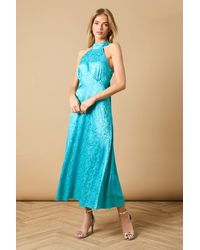 Oasis - Bias Halterneck Midi Dress - Lyst