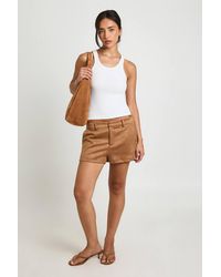Boohoo - Faux Suede Tailored Mini Shorts - Lyst