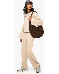 Boohoo - Crinkle Oversized Top And Wide Leg Trouser Co-Ord Set - Lyst