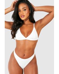 Boohoo - Seamless Triangle Bralette And Brief Set - Lyst