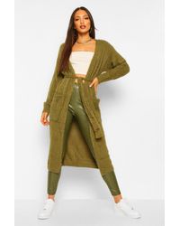 premium fluffy trim maxi robe
