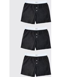 BoohooMAN - 3 Pack Man Tab Woven Boxer Shorts - Lyst