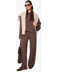 Boohoo - Crinkle Oversized Long Sleeve Top And Wide Leg Trouser Co-Ord Set - Lyst